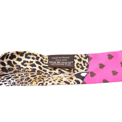 Hermes Silk Jungle Love Love Twilly Rose Vif Bleu Roy 4 of 4
