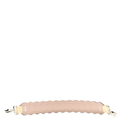 Fendi Vitello Liberty Pearl Bi-Color Scalloped Mini Strap You Soap Burro 2 of 4