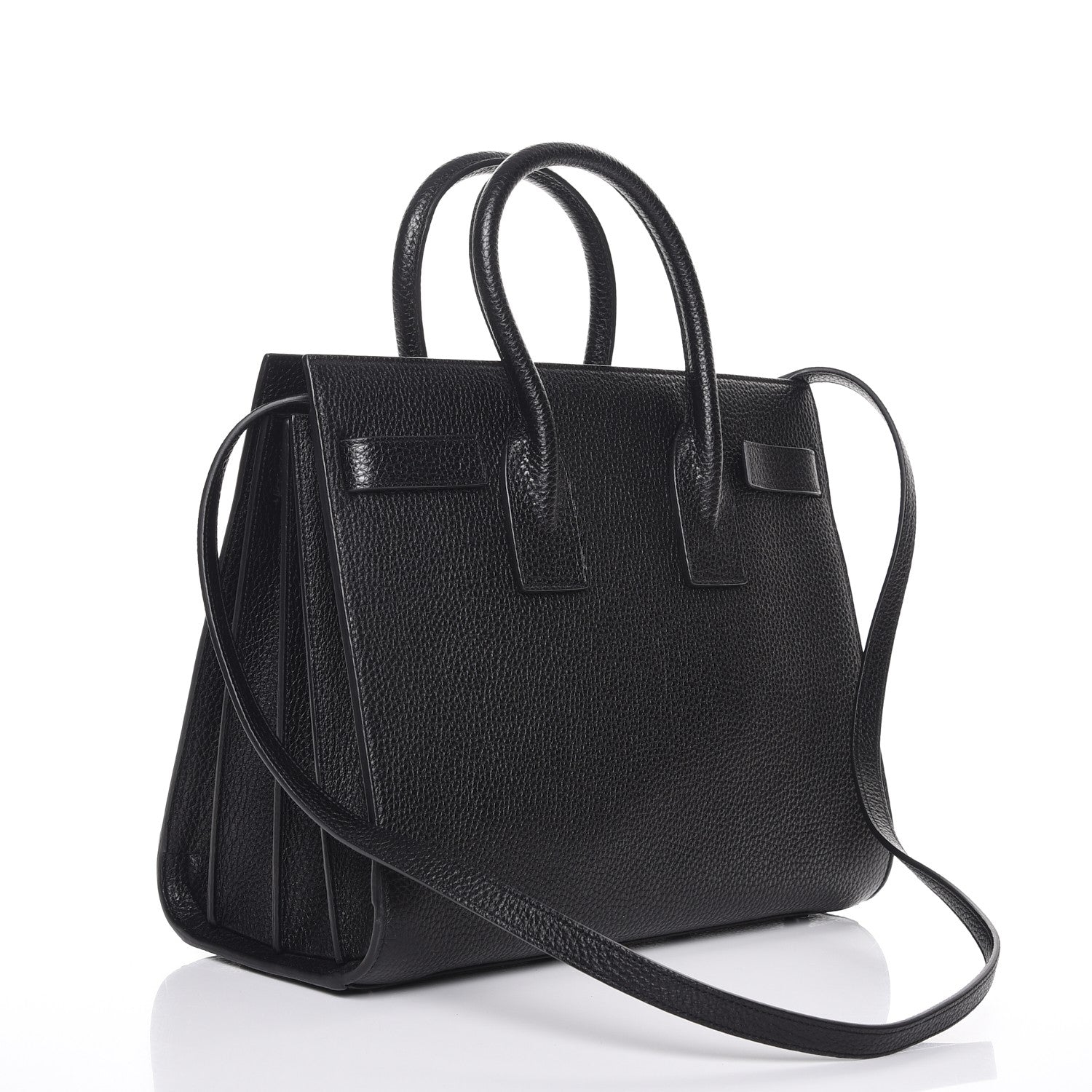 Saint Laurent Grained Calfskin Small Sac De Jour Black 4 of 8