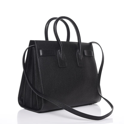 Saint Laurent Grained Calfskin Small Sac De Jour Black 4 of 8