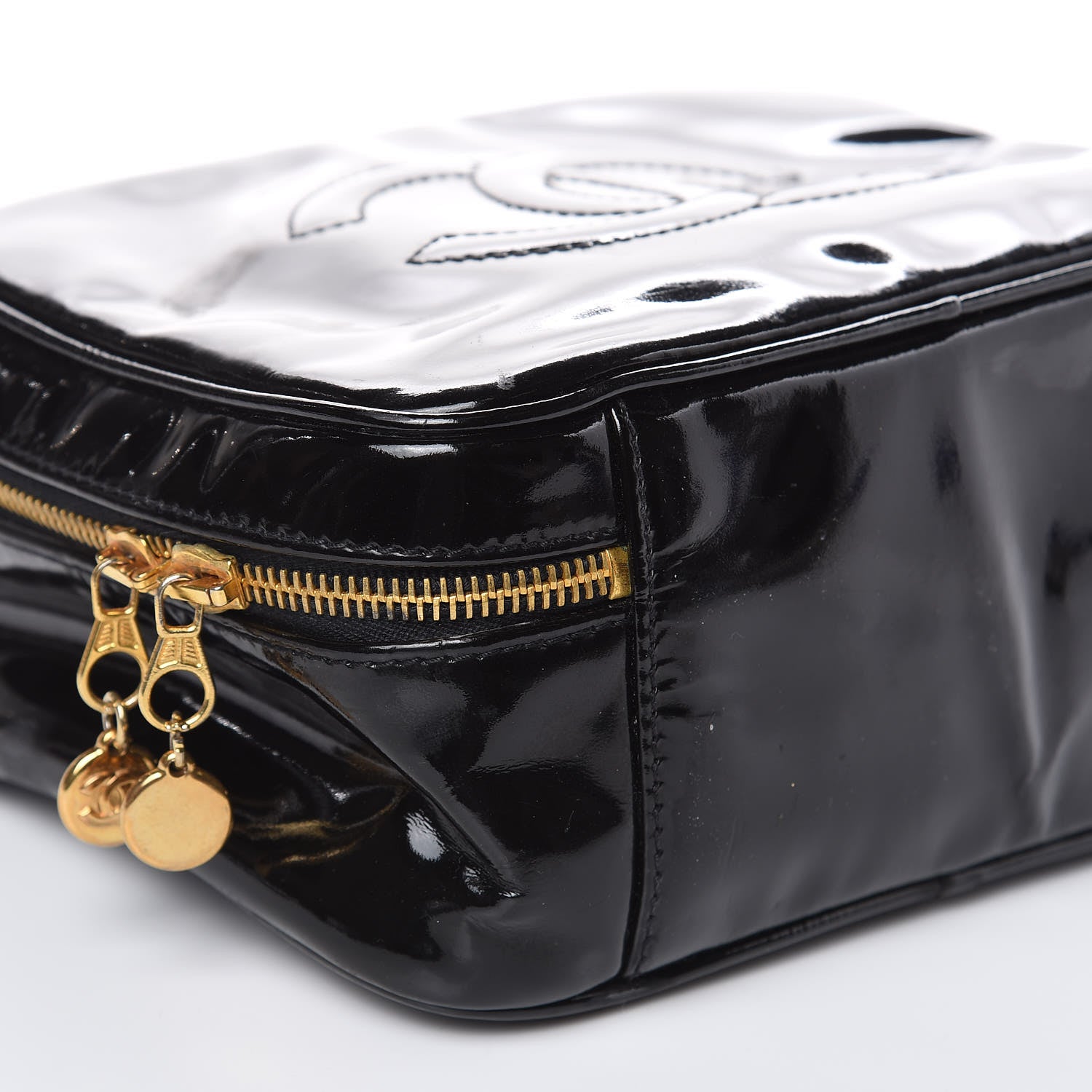Chanel Patent CC Vanity Cosmetic Case Black 8 of 15