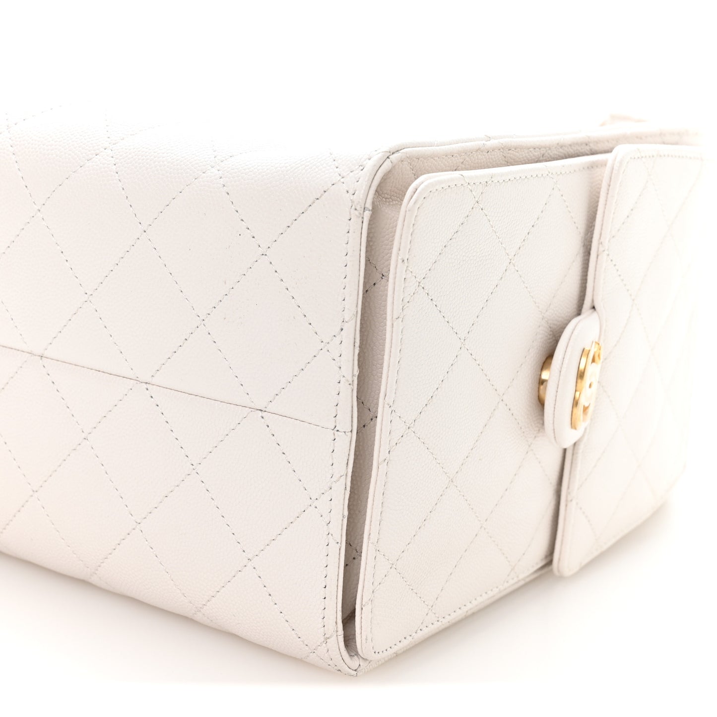 Caviar Quilted Medium Chanel 25 Handbag White