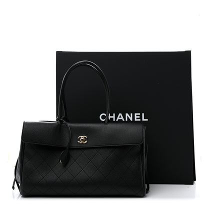 Chanel Grained Calfskin Stitched Urban Essentials Shopping Bag Black 12 of 12