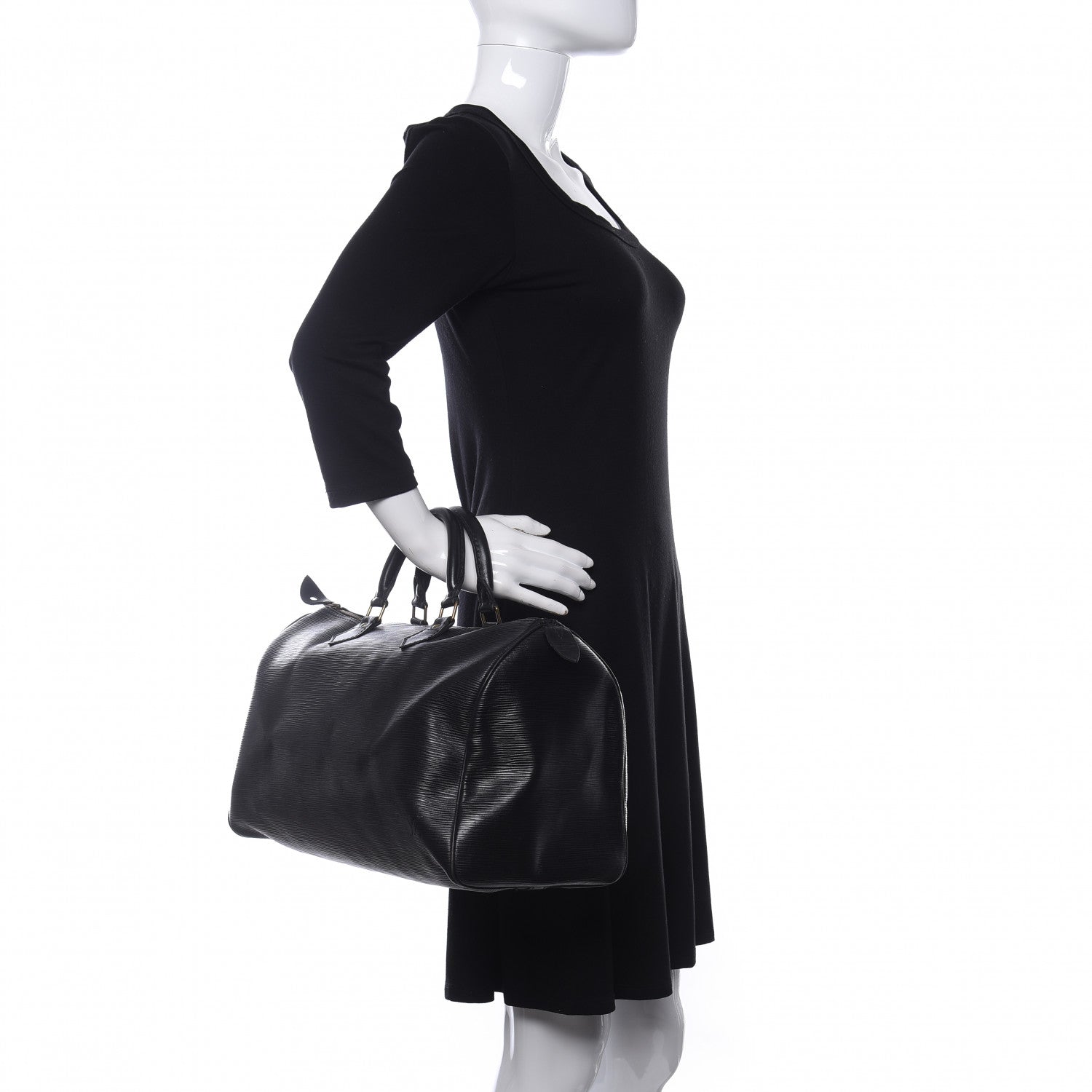 Louis Vuitton Epi Speedy 35 Black 2 of 11