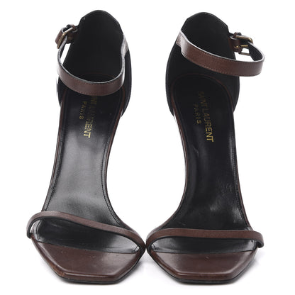 Saint Laurent Calfskin Opyum Sandals 39.5 Brown 2 of 10