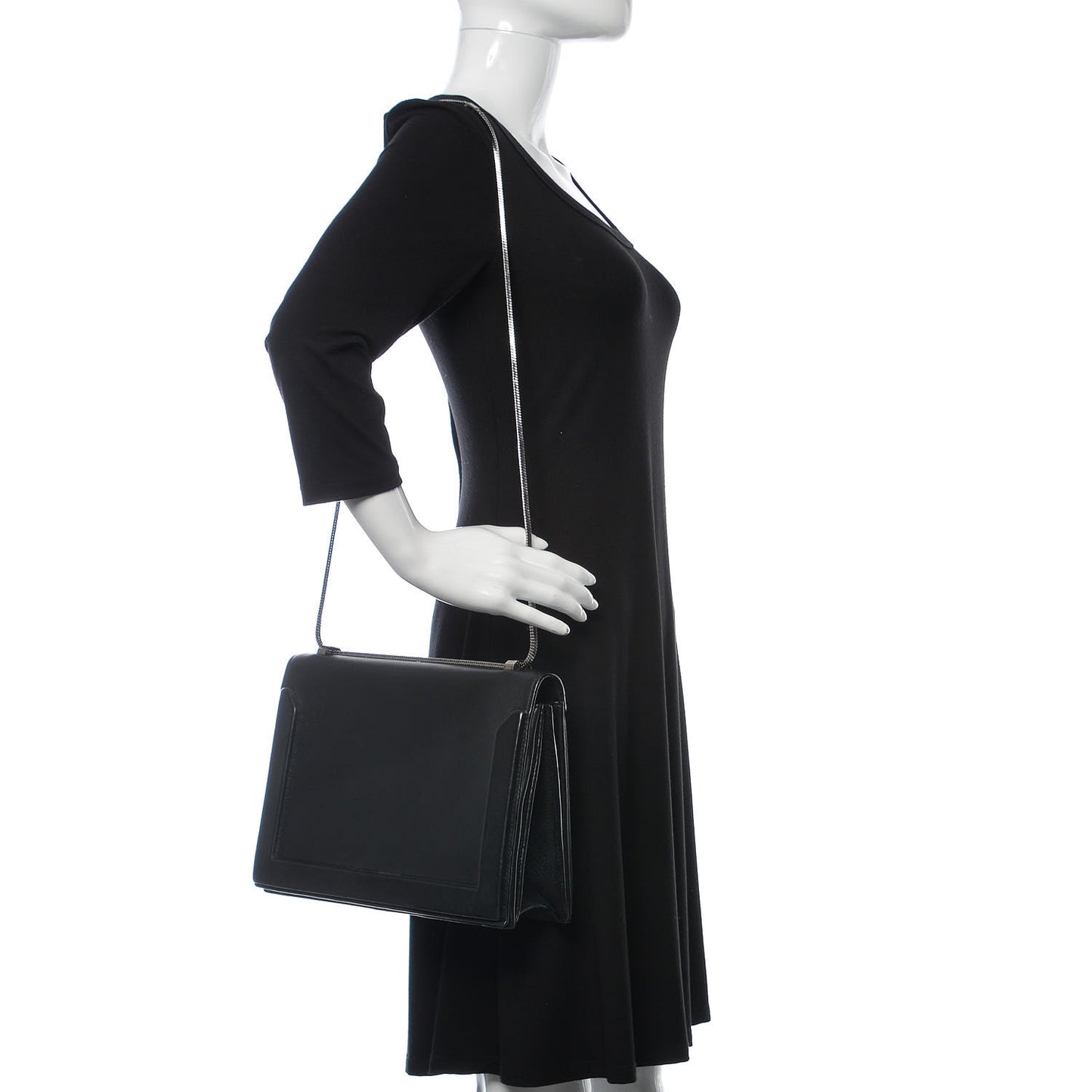 3.1 Calfskin Large Soleil Flap Bag Black