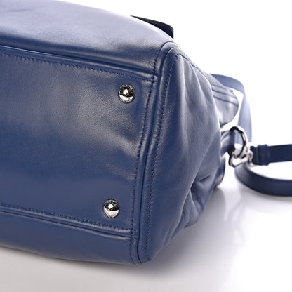 Prada Soft Calf Double Zip Shoulder Bag Bleuette 12 of 12