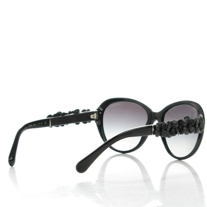 Chanel Lambskin Camellia CC Sunglasses 5316 Q Black 3 of 7