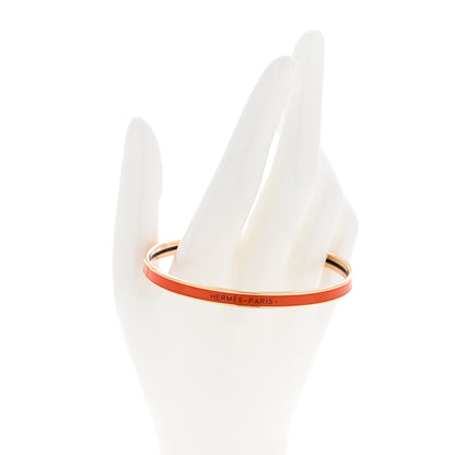 Hermes Enamel Uni Bangle 62 Orange Fruite 2 of 5