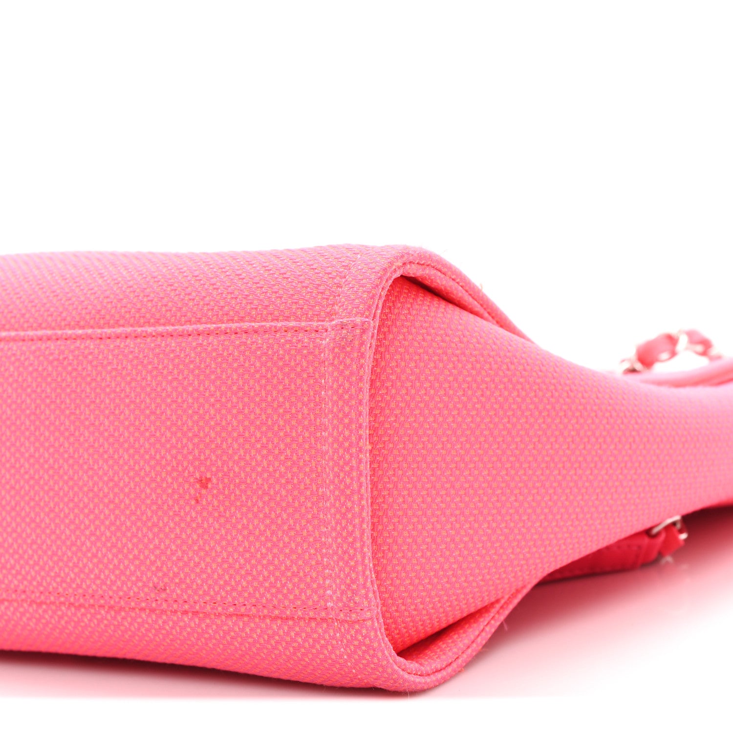 Chanel Canvas Mini Deauville Tote Pink Orange 10 of 10
