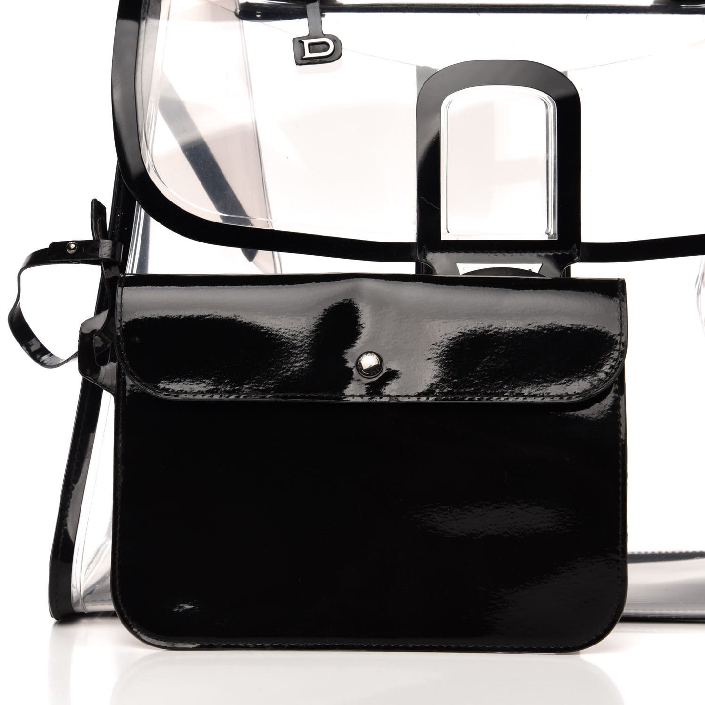 PVC X Ray Brillant Satchel Black