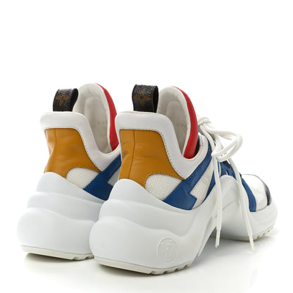 Louis Vuitton Calfskin Technical Nylon LV Archlight Sneakers 37.5 Electric Blue 4 of 9
