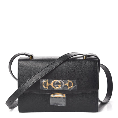 Gucci Grainy Calfskin Small Zumi Shoulder Bag Black 1 of 10