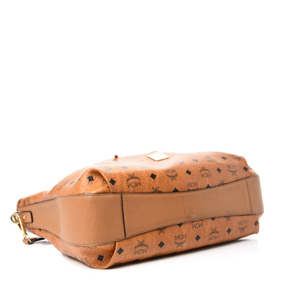 MCM Visetos Medium Drawstring Shopper Cognac 4 of 15