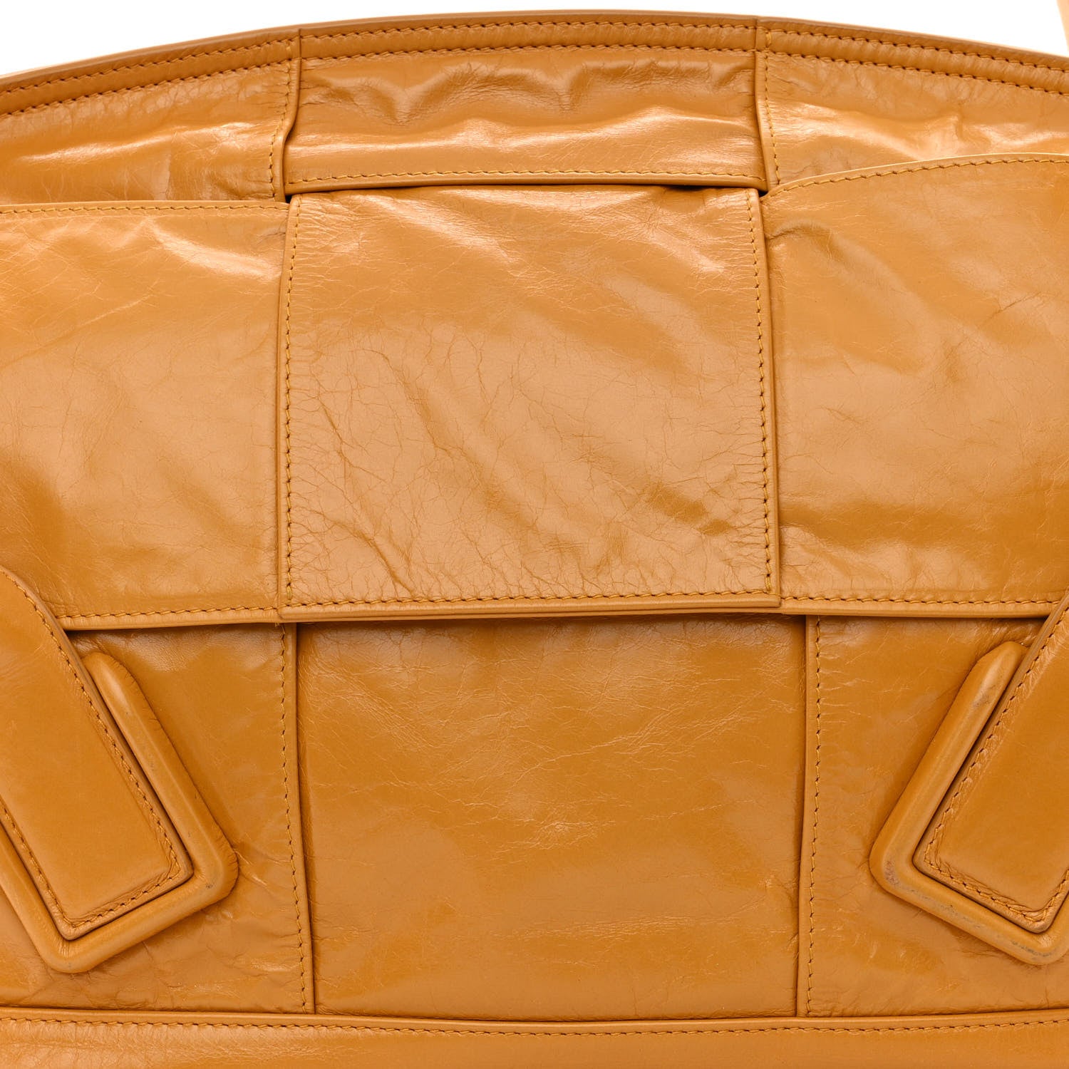 Bottega Veneta Paper Calfskin Maxi Intrecciato Medium Arco Slouch Yellow 8 of 16