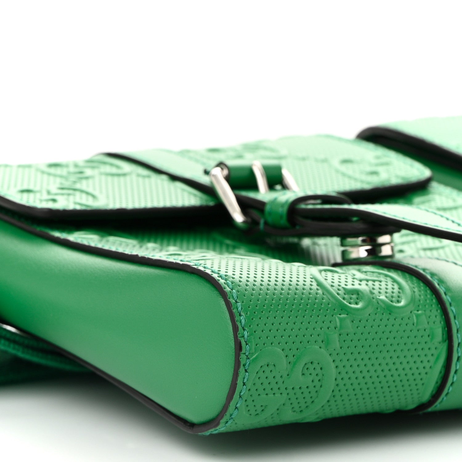 Gucci Calfskin GG Tennis Embossed 2 Detachable Pouch Belt Bag New Shamarock 10 of 11