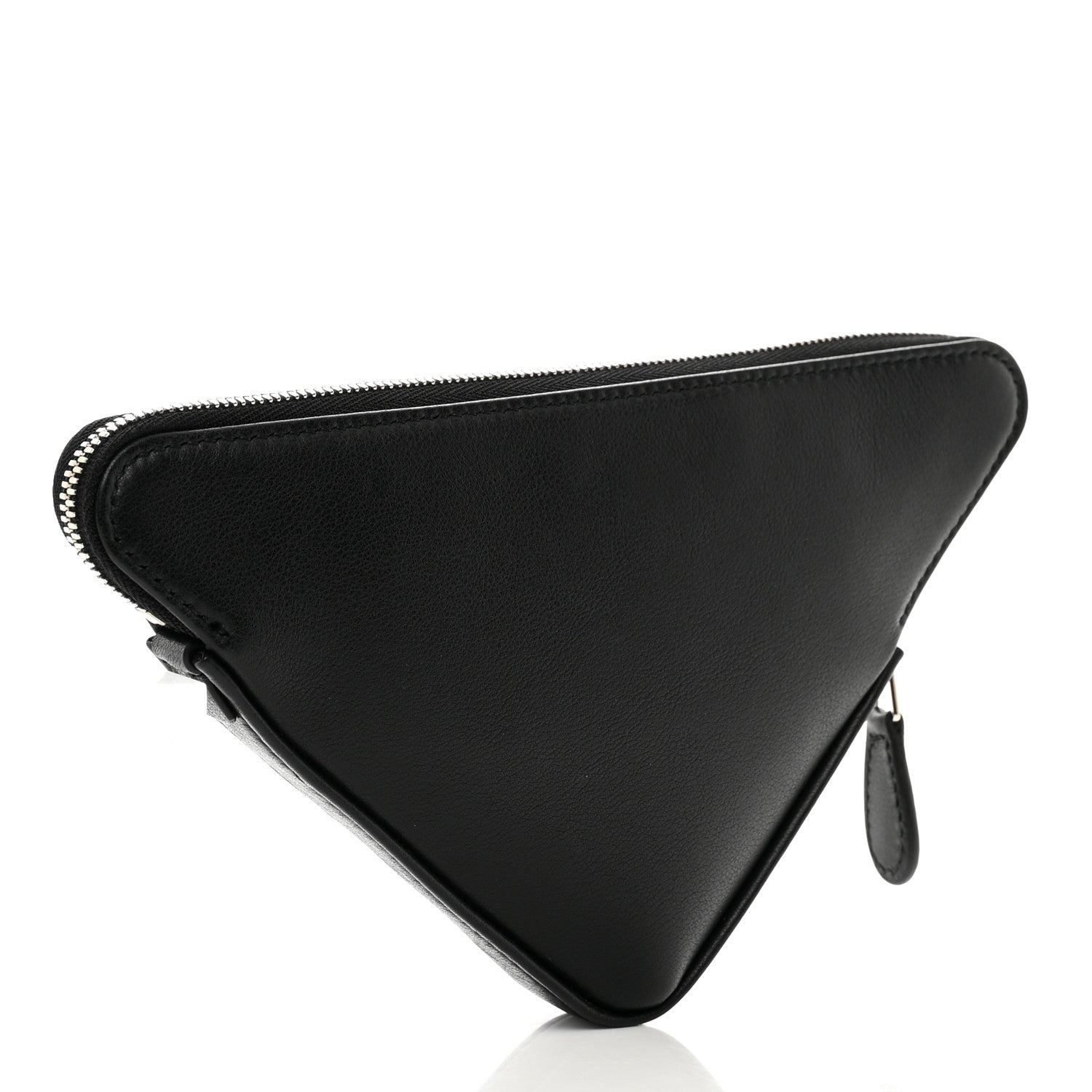 Balenciaga Shiny Day Calfskin M Triangle Pouch Black 3 of 6