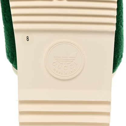 Gucci X ADIDAS Terry Cloth GG Monogram Mens Platform Sandals 8 Green 7 of 8