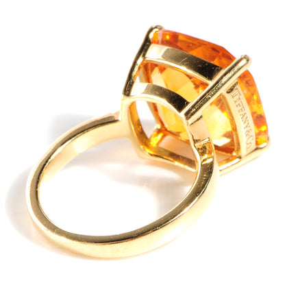 Tiffany 18k Gold Citrine Sparklers Cocktail Ring 5.5 5 of 6