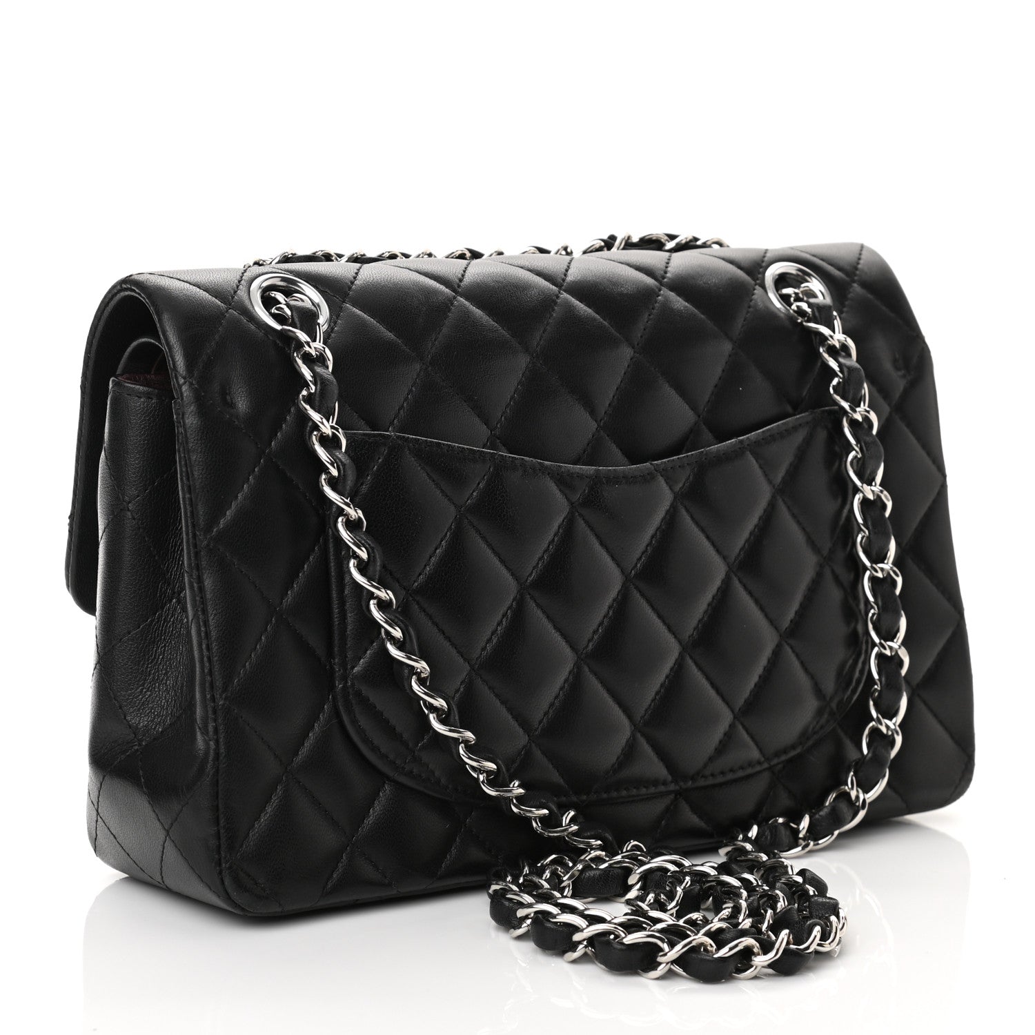 Chanel Lambskin Quilted Small Double Flap Black 3 of 10