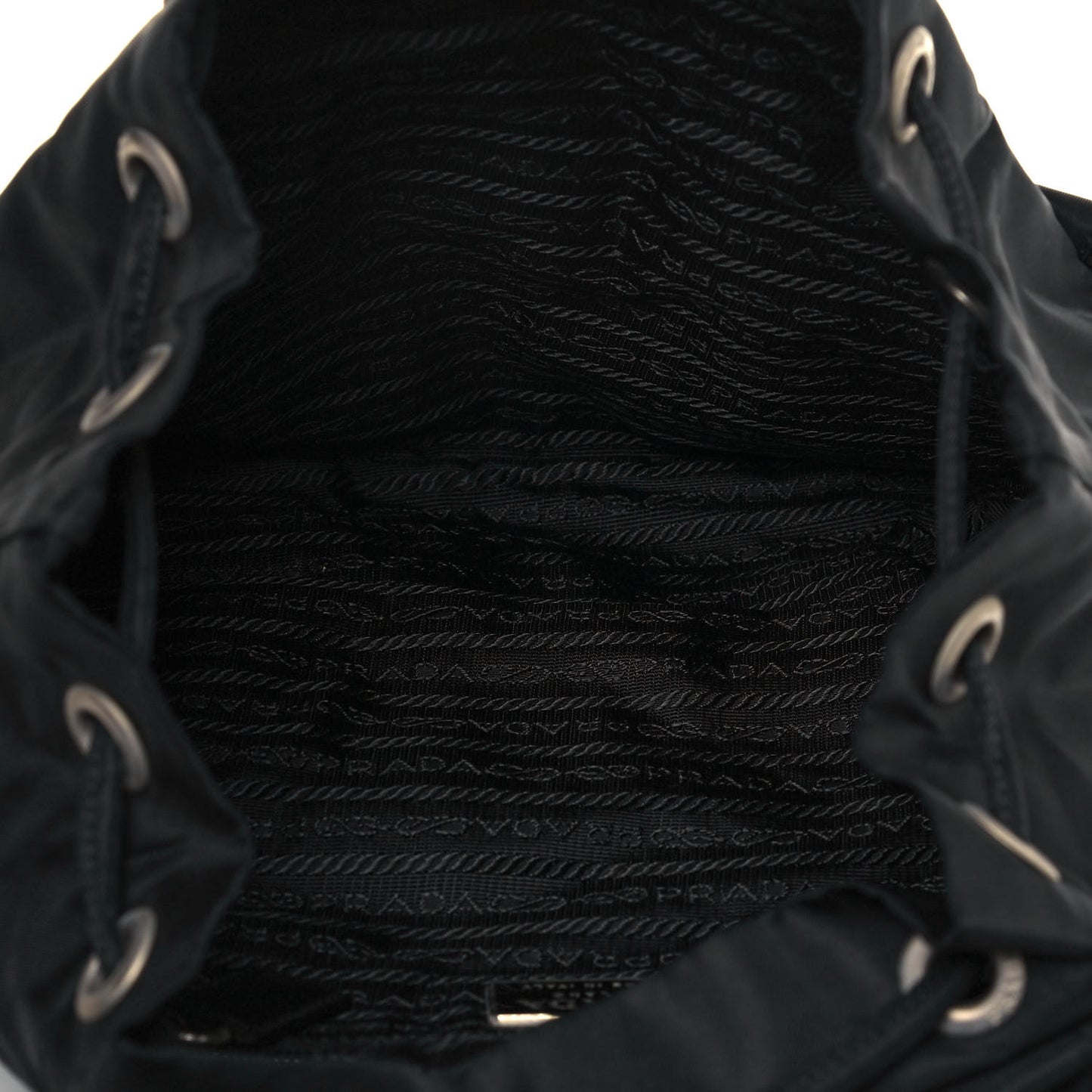 Nylon Vela Double Buckle Backpack Black