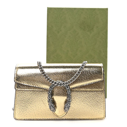Gucci Metallic Calfskin Super Mini Dionysus Shoulder Bag Gold 10 of 10