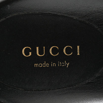 Gucci Jacquard Black Denim GG Monogram Angelina Platform 55mm Slide Sandals 37.5 Black Ivory 5 of 10