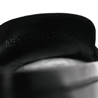 Hermes Goatskin Womens Paris Loafers 39.5 Black 10 of 12