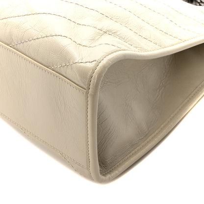 Saint Laurent Crinkled Calfskin Matelasse Monogram Medium Niki Shopper Tote Crema Soft 9 of 9
