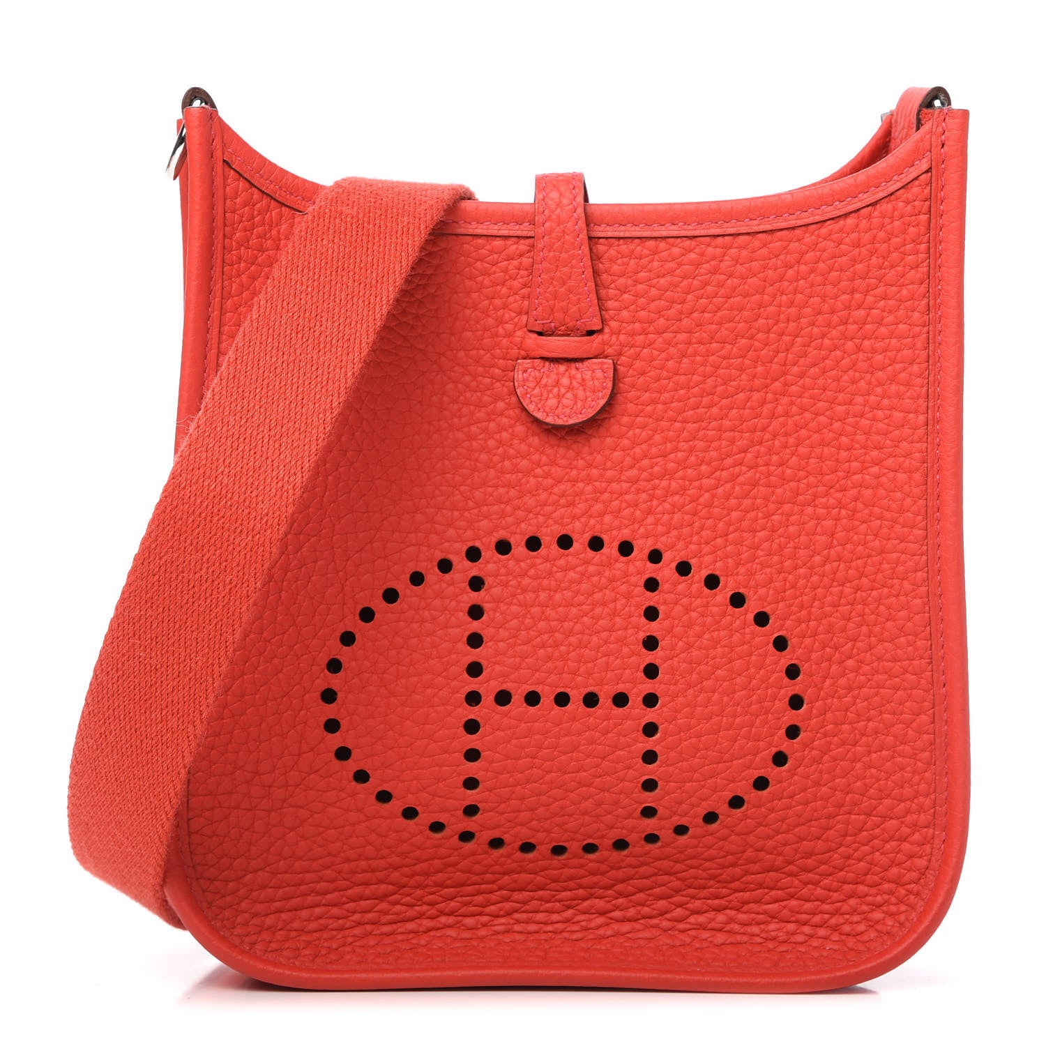 Hermes Taurillon Clemence Amazone Evelyne TPM Rouge Tomate 1 of 10
