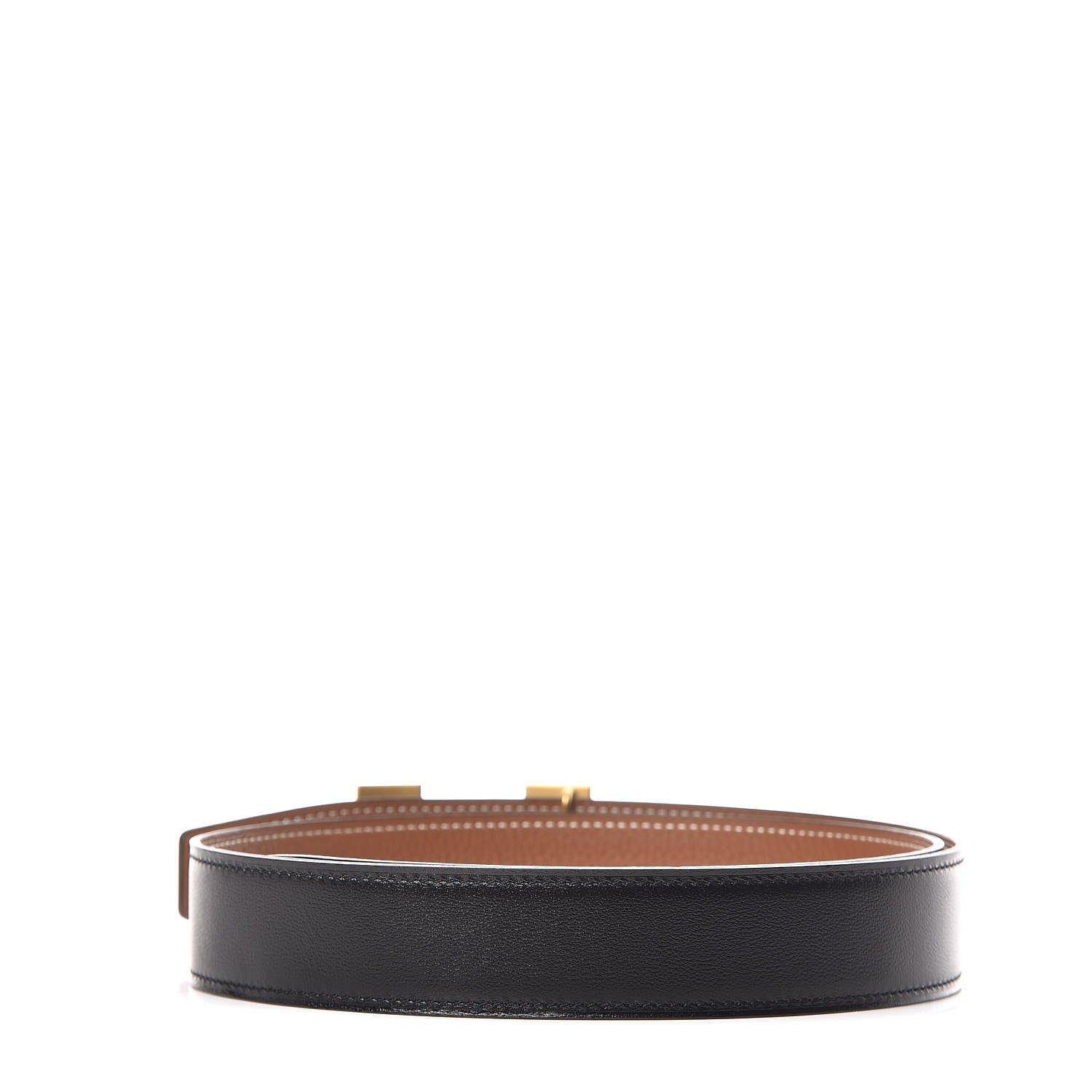 Hermes Box Togo 32mm H Belt 80 Black Gold 3 of 5