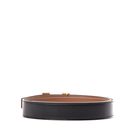Hermes Box Togo 32mm H Belt 80 Black Gold 3 of 5