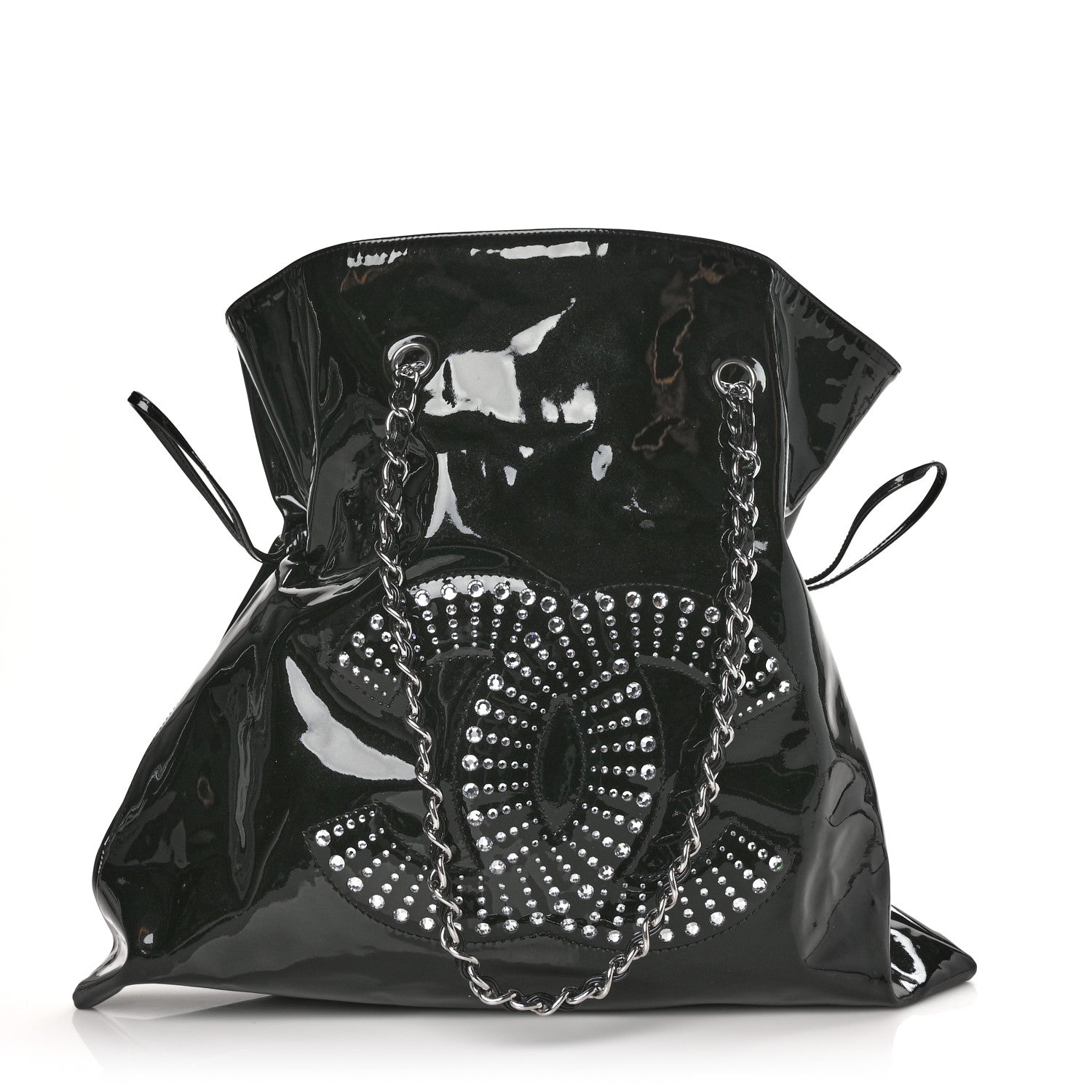 Chanel Patent Crystal Strass Bonbons Tote Black 1 of 9
