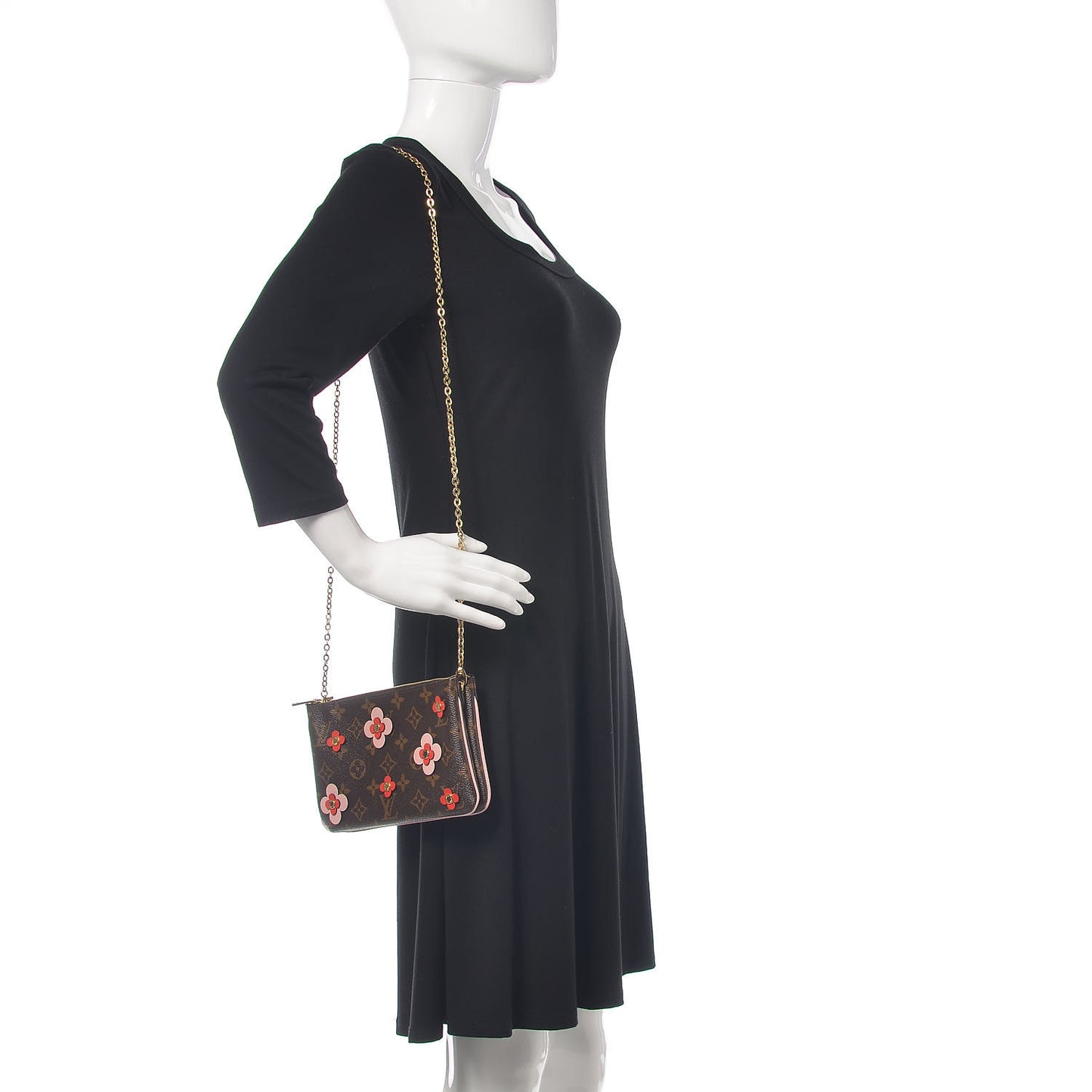 Monogram Blooming Flowers Double Zip Pochette