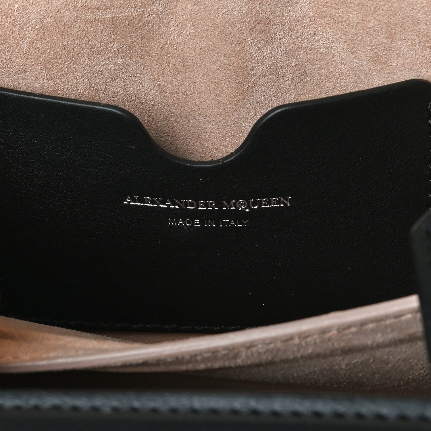 Alexander McQueen Fine Grain Goatskin Perforated Box Shoulder Bag 16 Black 6 of 16