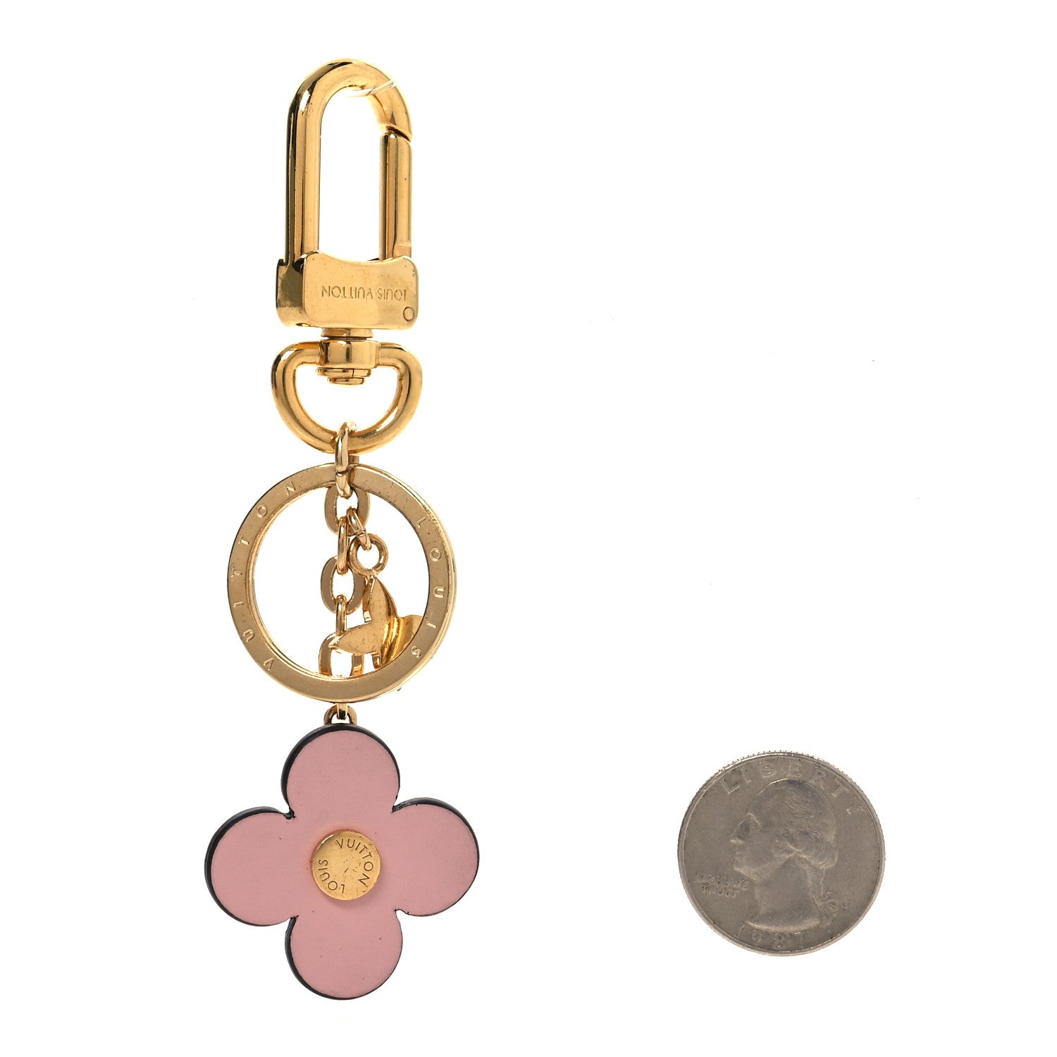 Louis Vuitton Monogram Blooming Flowers BB Bag Charm Key Holder Pink 2 of 4
