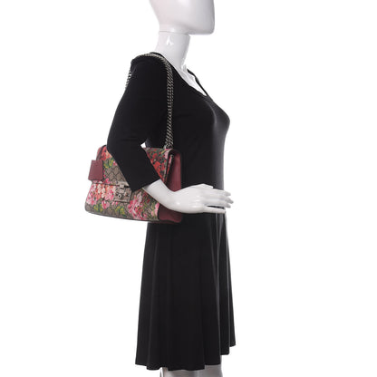 Gucci GG Supreme Monogram Blooms Medium Padlock Shoulder Bag Beige Multicolor Dry Rose 2 of 13