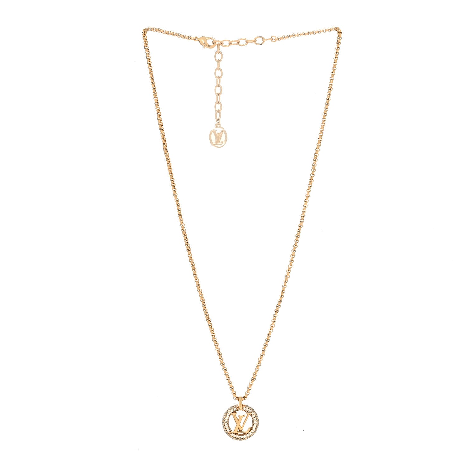 Louis Vuitton Metal Crystal Louise By Night Necklace 3 of 5