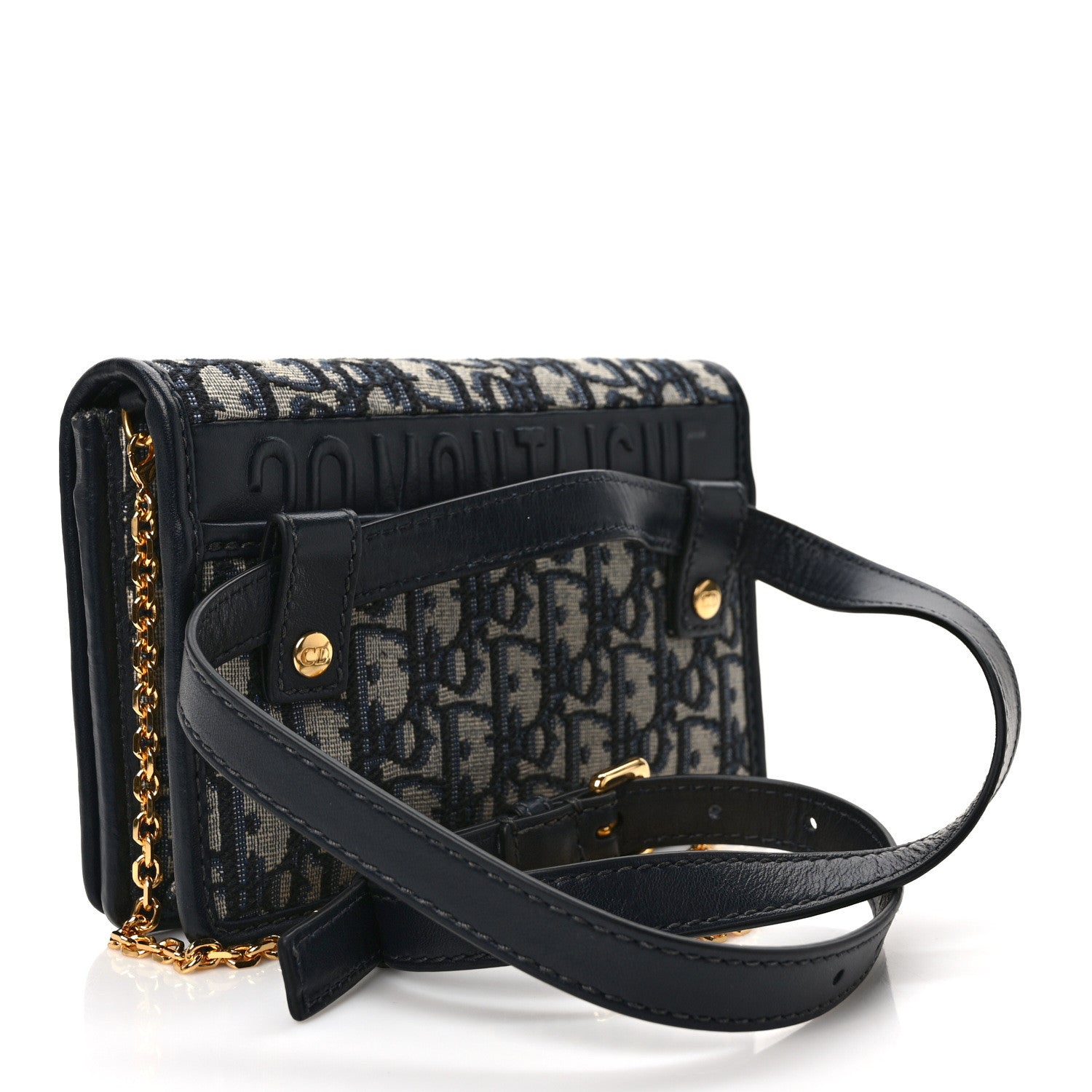 Christian Dior Oblique 30 Montaigne 2-In-1 Pouch Blue 3 of 8