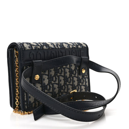 Christian Dior Oblique 30 Montaigne 2-In-1 Pouch Blue 3 of 8