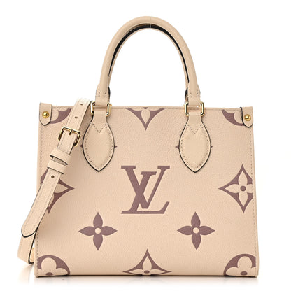 Louis Vuitton Empreinte Monogram Giant Onthego PM Creme Bois de Rose 1 of 9