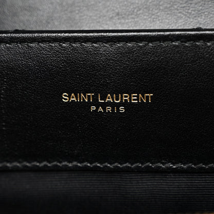 Saint Laurent Calfskin Y Quilted Monogram Medium Loulou Chain Satchel Black 6 of 9
