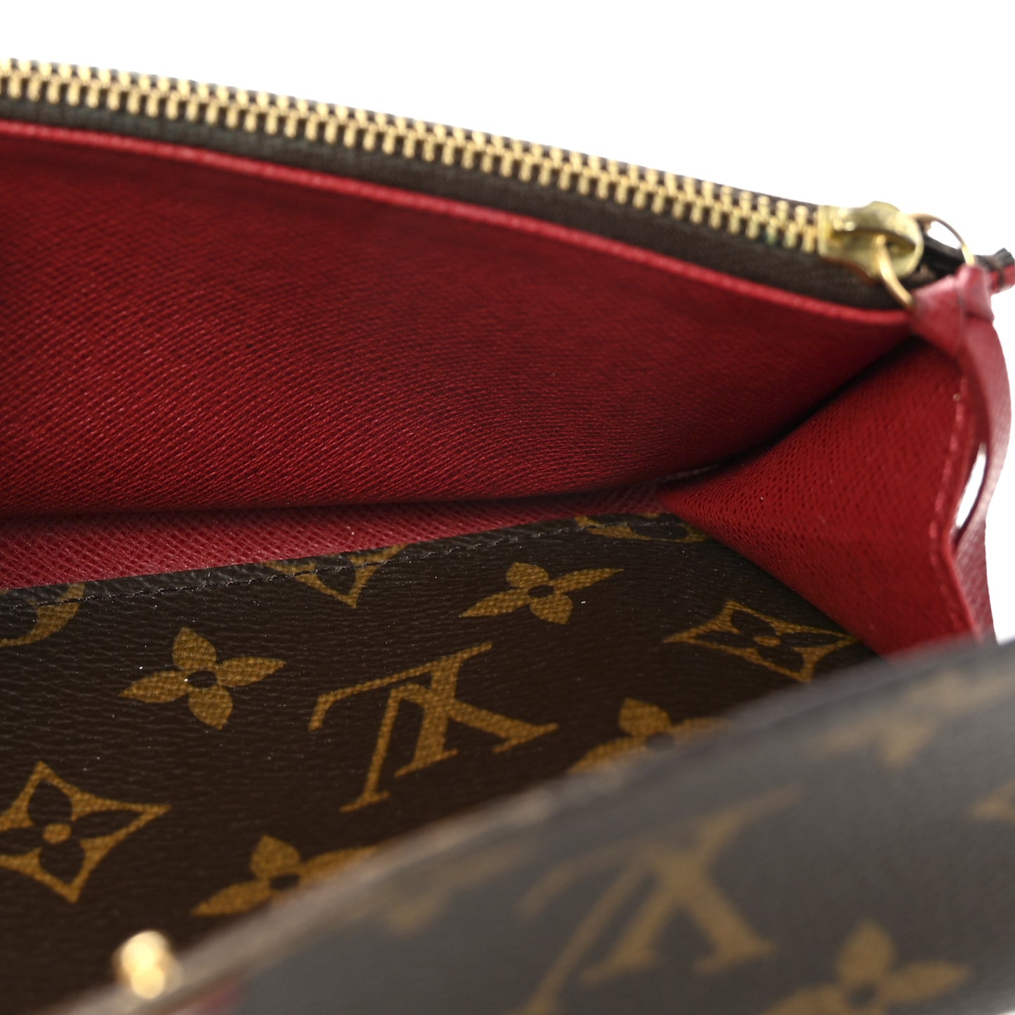 Monogram Emilie Wallet Red