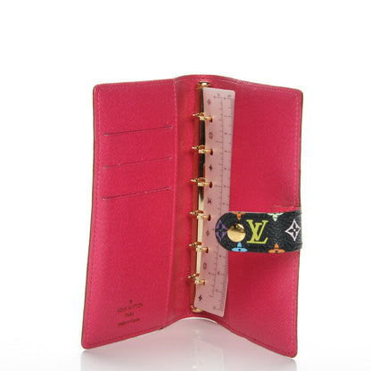 Louis Vuitton Monogram Multicolor Small Ring Agenda Cover Black Grenade 5 of 6