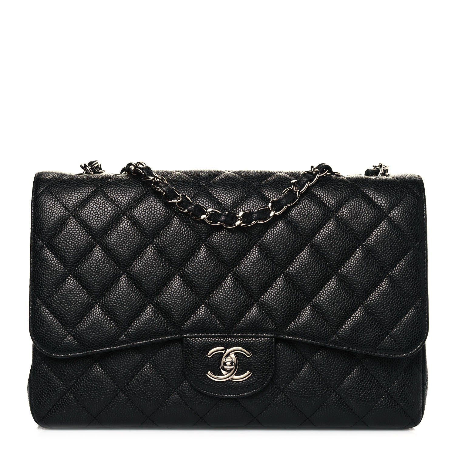 Chanel Caviar Quilted Jumbo Single Flap Black 1 of 14