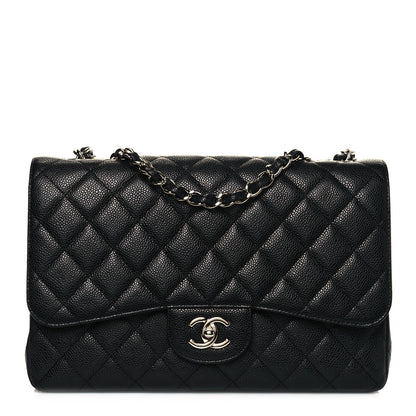 Chanel Caviar Quilted Jumbo Single Flap Black 1 of 14