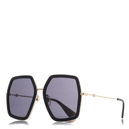 Gucci Acetate Oversize Square Frame GG0106S Sunglasses Black 1 of 7