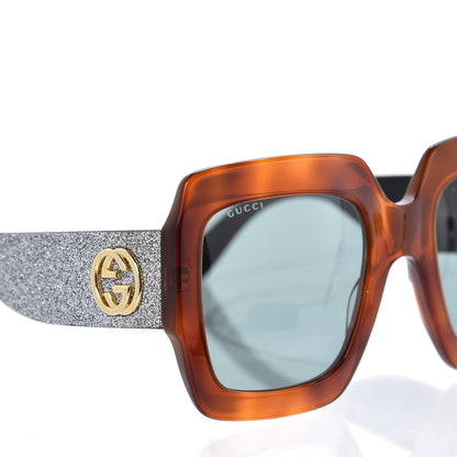 Gucci Square Frame GG0102S Sunglasses Glitter Silver Multi 7 of 8