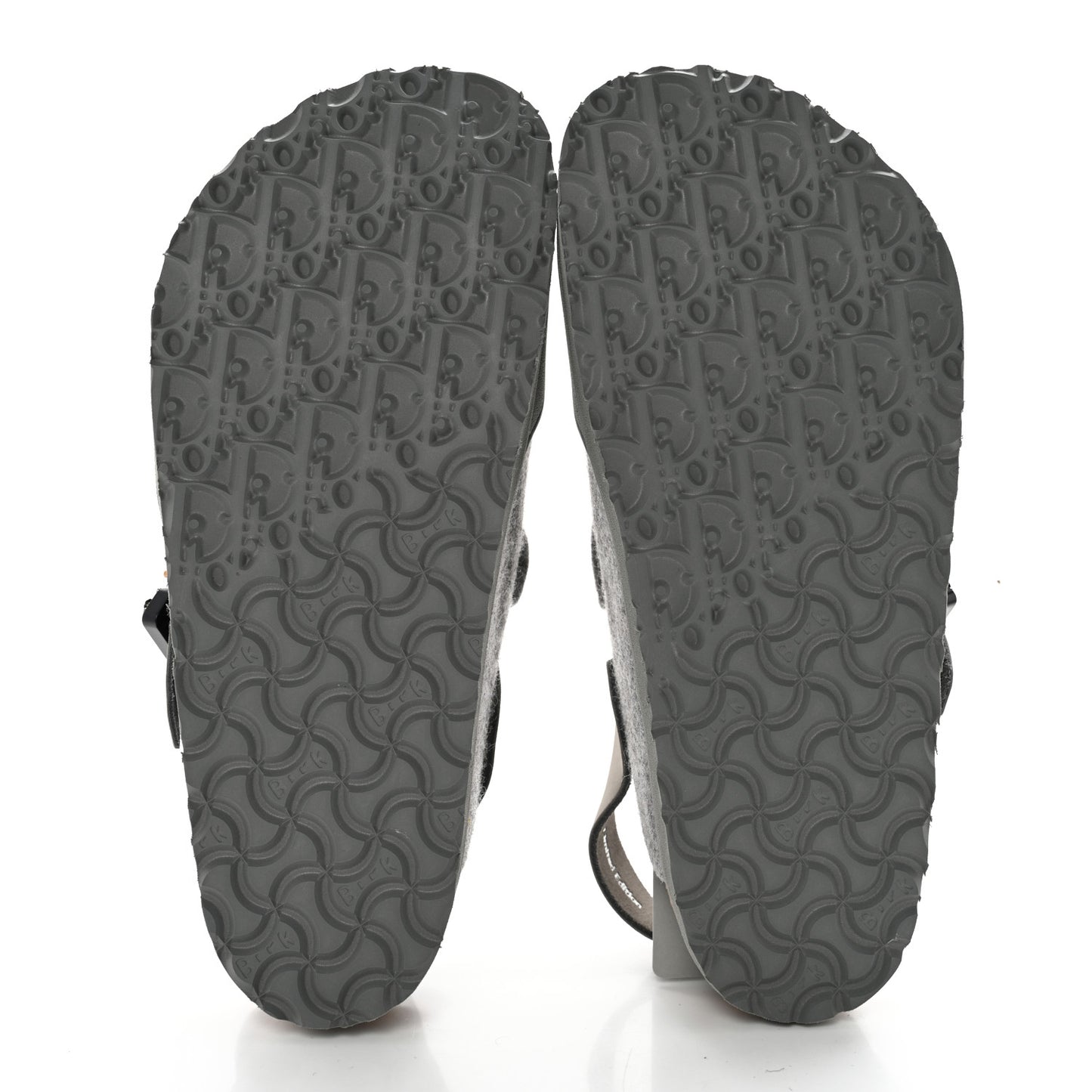 X BIRKENSTOCK Felted Wool Nubuck Calfskin Tokio Mule 41 Grey
