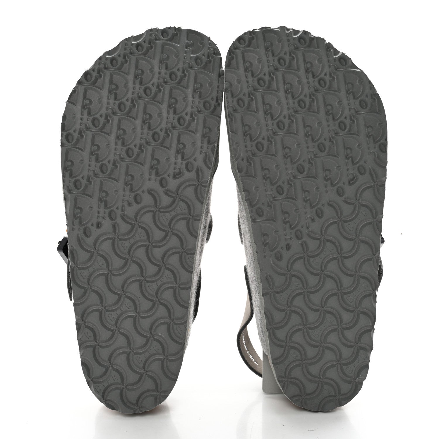 Christian Dior X BIRKENSTOCK Felted Wool Nubuck Calfskin Tokio Mule 41 Grey 6 of 7